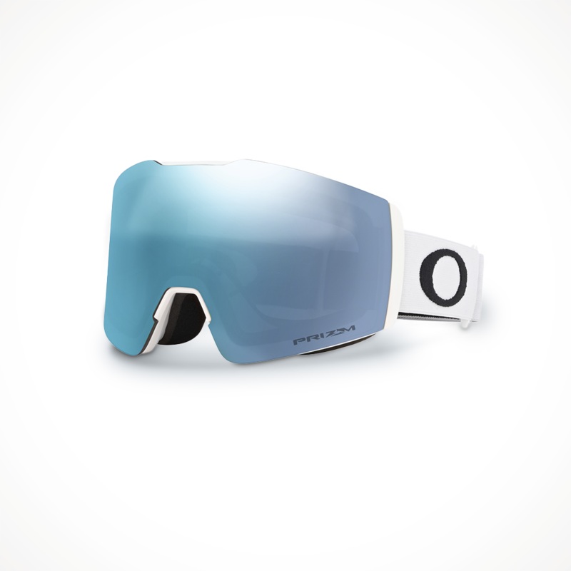 Fall Line M|Matte White + Prizm Sapphire Lens|Matte Black + Prizm Argon Iridium