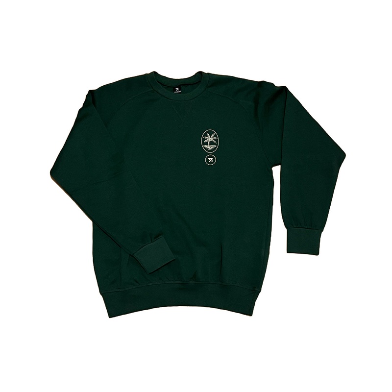 PALM CREW NECK|dark green|XS|S|M|L|XL|XXL