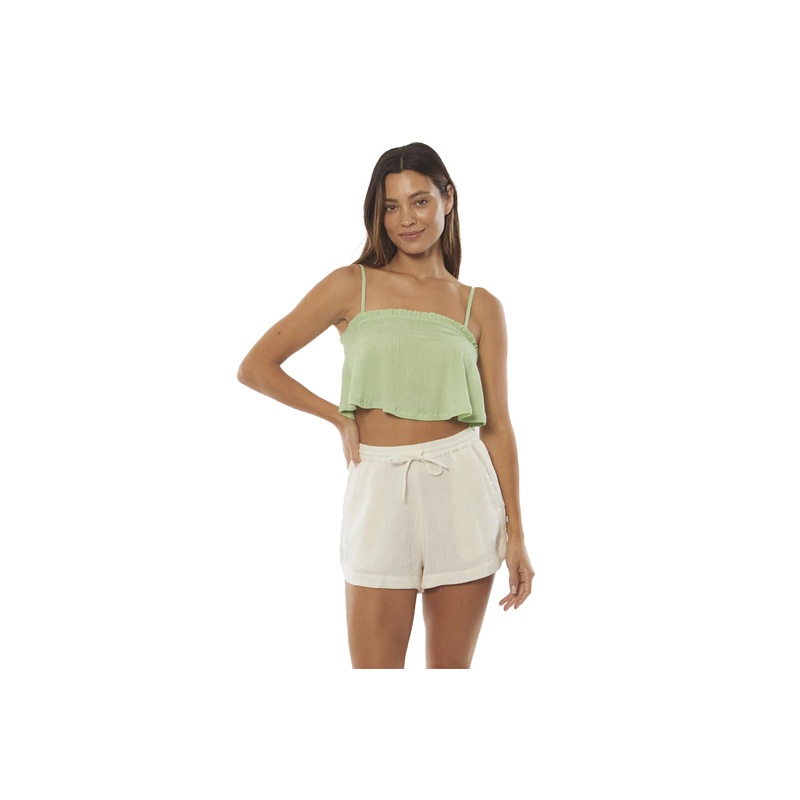 ALOHA SEA WOVEN TANK|teagreen|XS|S|M|L