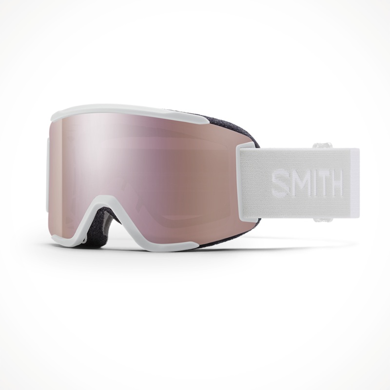 Squad S|White Vapor + Chromapop Everyday Rose Gold Mirror Lens|Black + Chromapop Everyday Violet Mirror Lens|Black + Chromapop Everyday Green Mirror Lens|Black + ChromaPop Everyday Blue Mirror Lens|Black Marble + ChromaPop Sun Black Lens