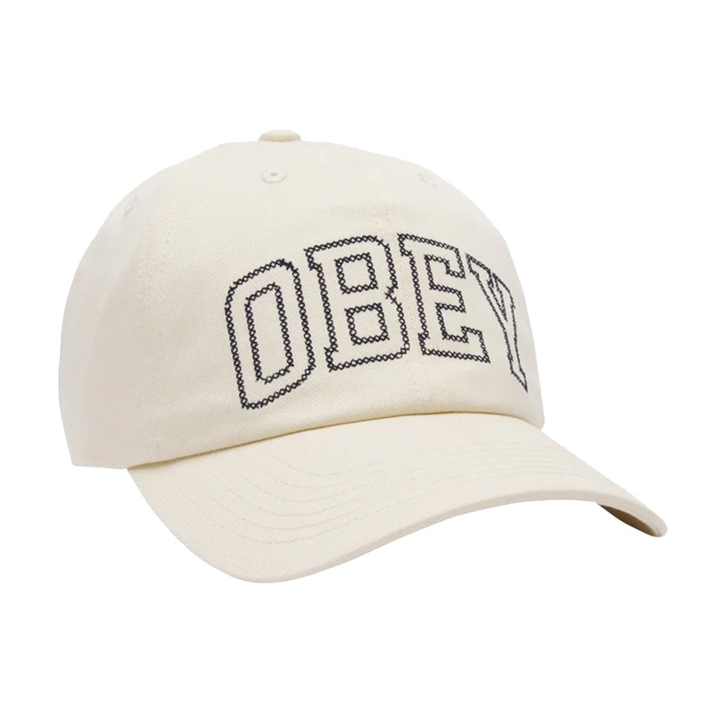 W COLLEGIATE STRAP BACK HAT|dark navy|unbleached|O/S