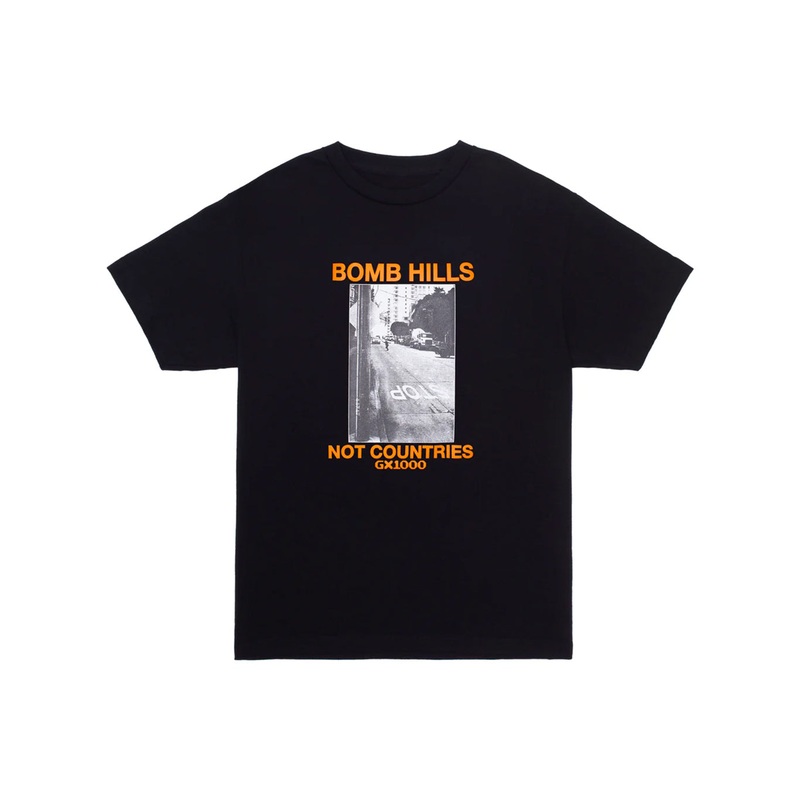 BOMB HILLS NOT COUNTRIES TEE|black|black/brown|M|L|XL