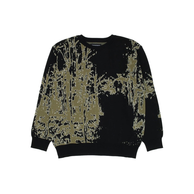 FOREST JACQUARD KNIT SWEATER|black|M|L|XL