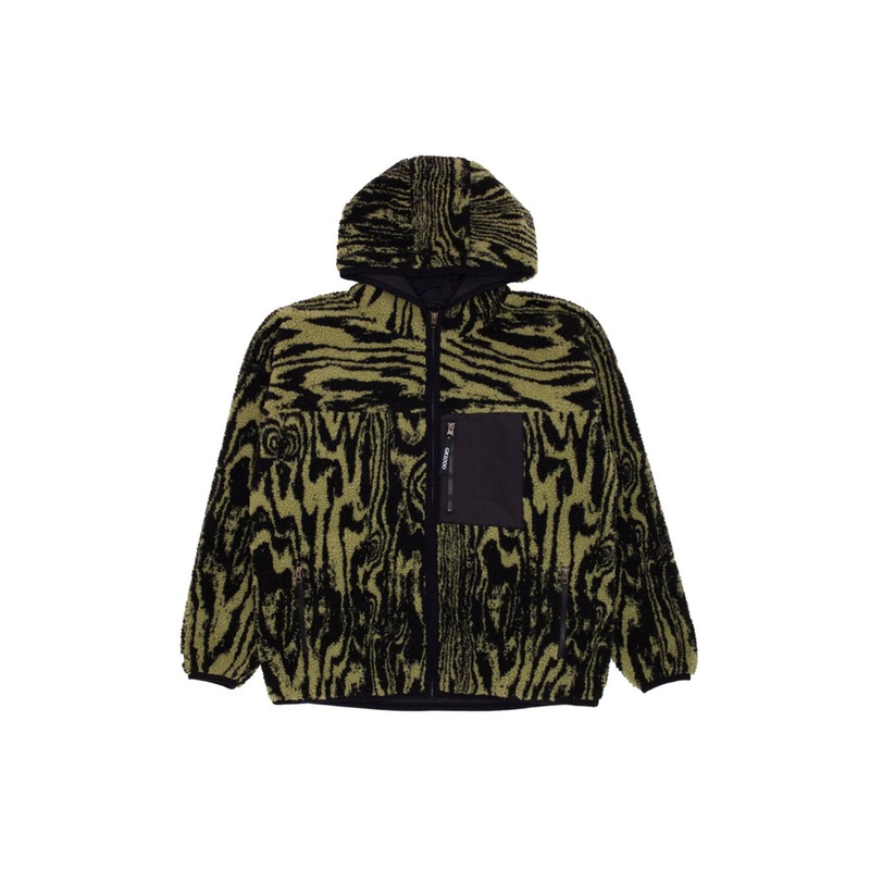 HOODED SHERPA JACKET|green|M|L|XL