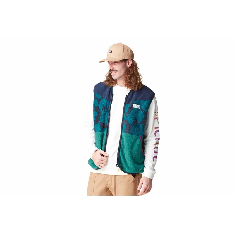 GALIWIN FLEECE VEST|brush print|S|M|L|XL