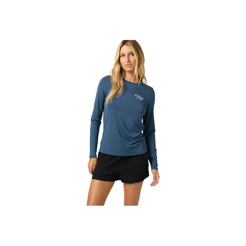 BREEZY UPF LS|white|navy heather|XS|S|M|L