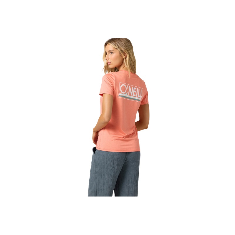 BREEZY UPF SS|navy heather|peach echo|XS|S|M|L|XL