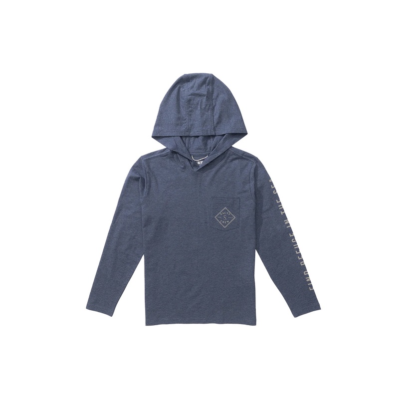 TIPPET BOYS HOOD TECH TEE|navy|S|M|L|XL