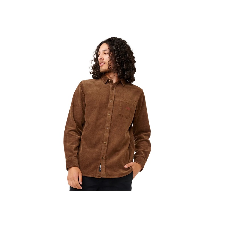 CLASSIC SURF CORD L/S SHIRT|chocolate|cactus green|M|L|XL|XXL|S