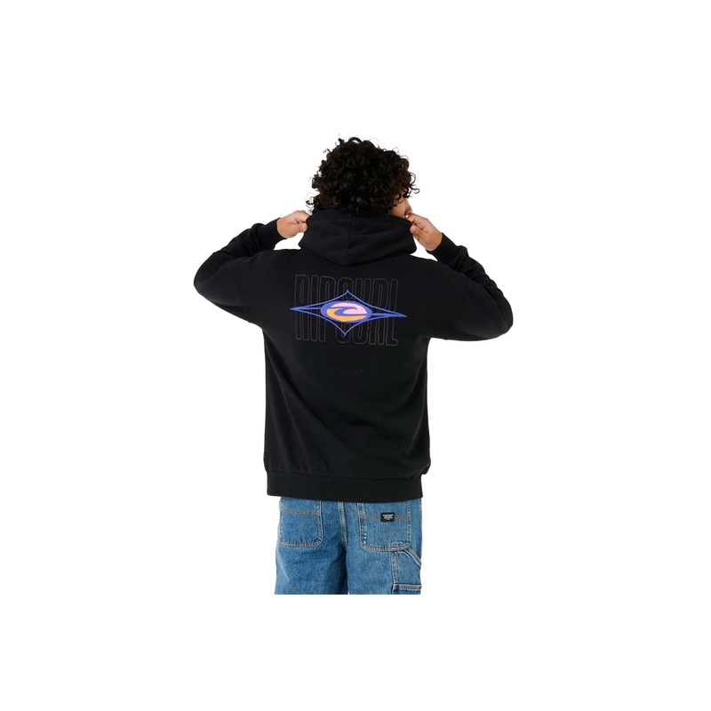 RAW ENERGY HOOD|black|blue lagoon|M|L|XL|XXL