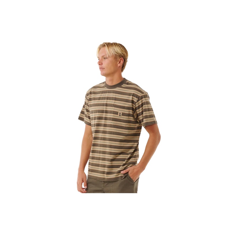 SEARCH STRIPE TEE|deep rock|M|L|XL