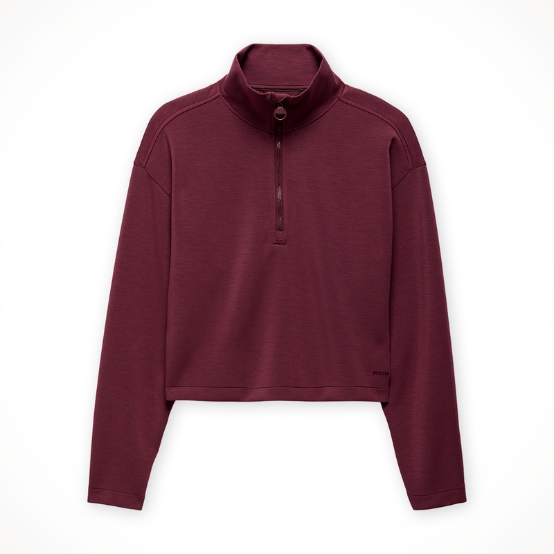 Shea Half Zip  Women’s|Deep Vino|Black Ii|XS|S|M|L|XL