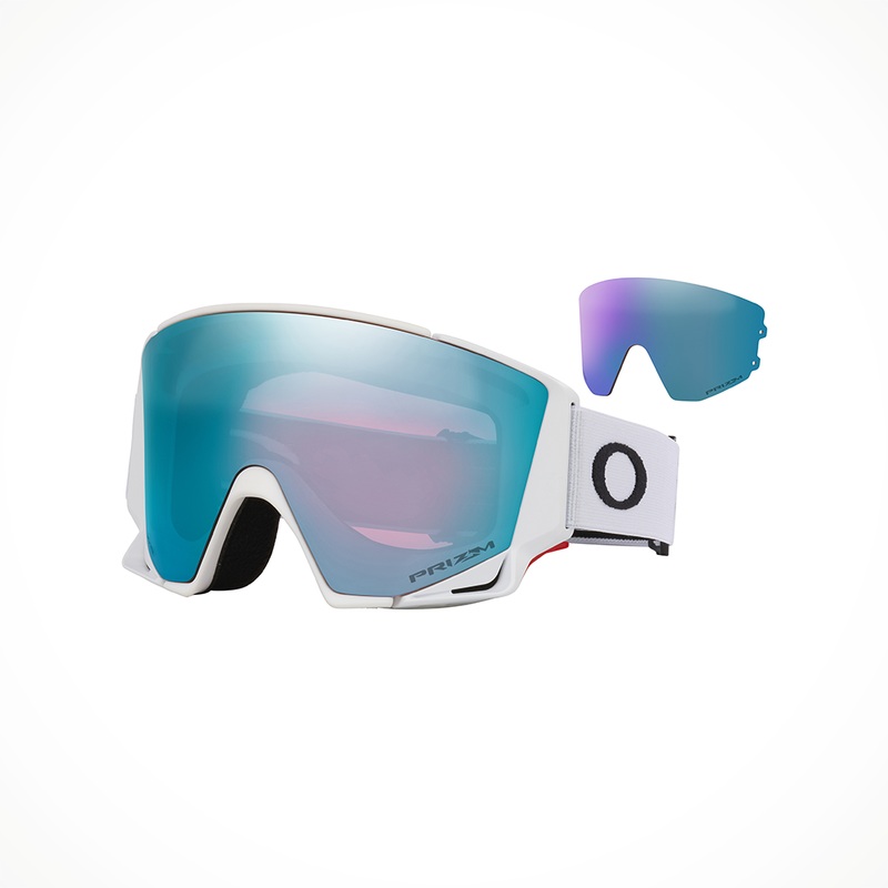 Flow Scape M (Low Bridge Fit)|Matte White + Prizm Sapphire & Prizm Iced Lens