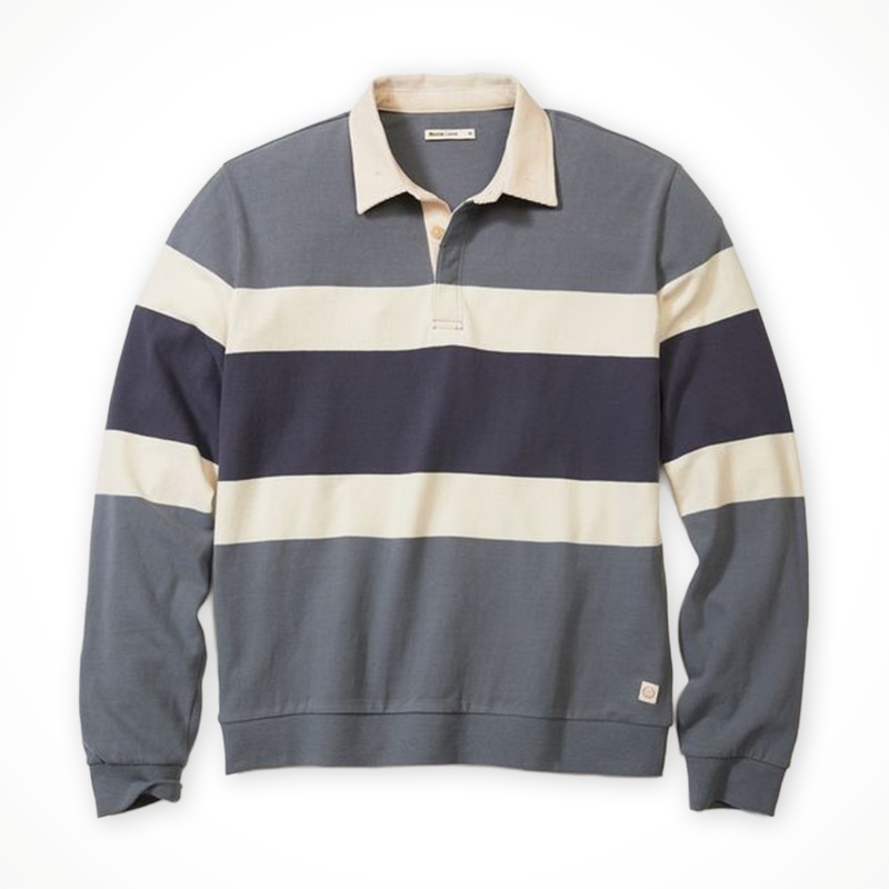 Sueded Rugby Polo  Men’s|Stormy Weather Colorblock|S|M|L|XL