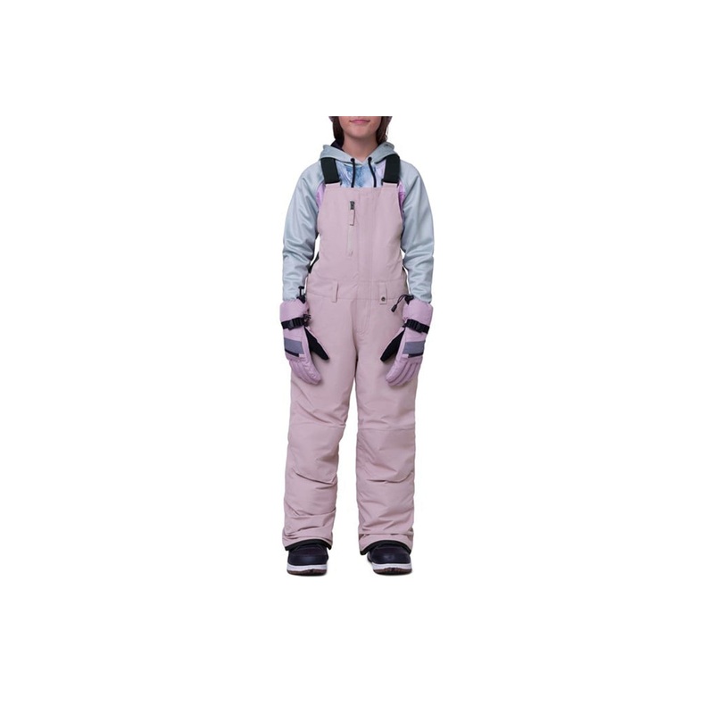 GIRLS SIERRA INSULATED BIB|dusty mauve|purple impression|S|M|L