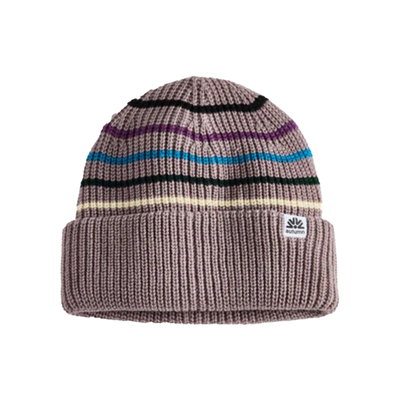 RETRO BEANIE|natural|lt purple|snake eye|O/S