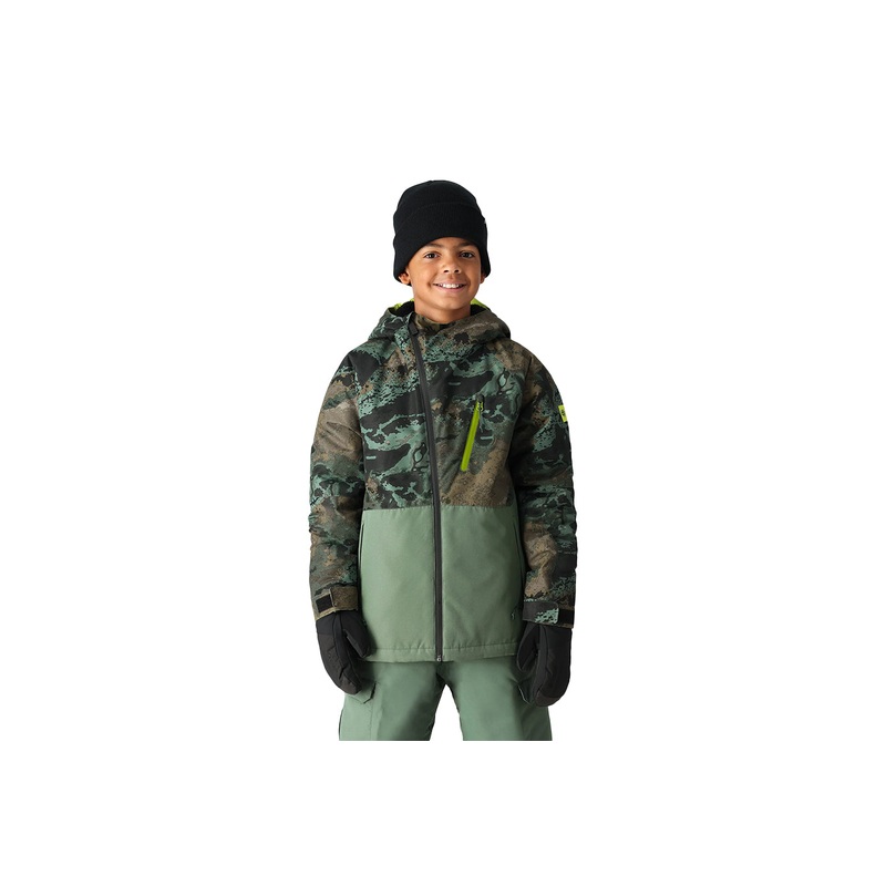 HYDRA INSULATED JACKET – BOY|cypress green colorblock|S|M|L|XS