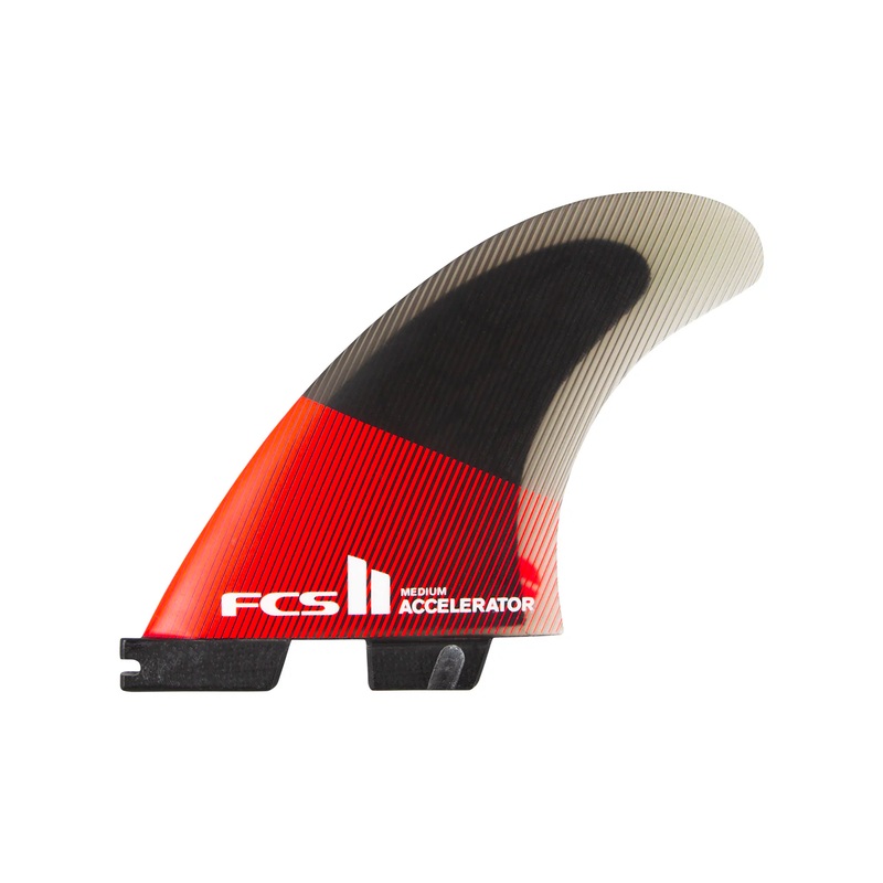 ACCELERATOR PC RED/BLACK TRI FINS