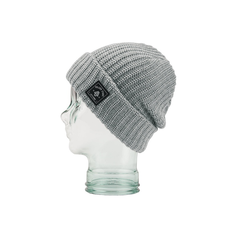 THICK KNIT BEANIE|heather grey|orange shock|O/S