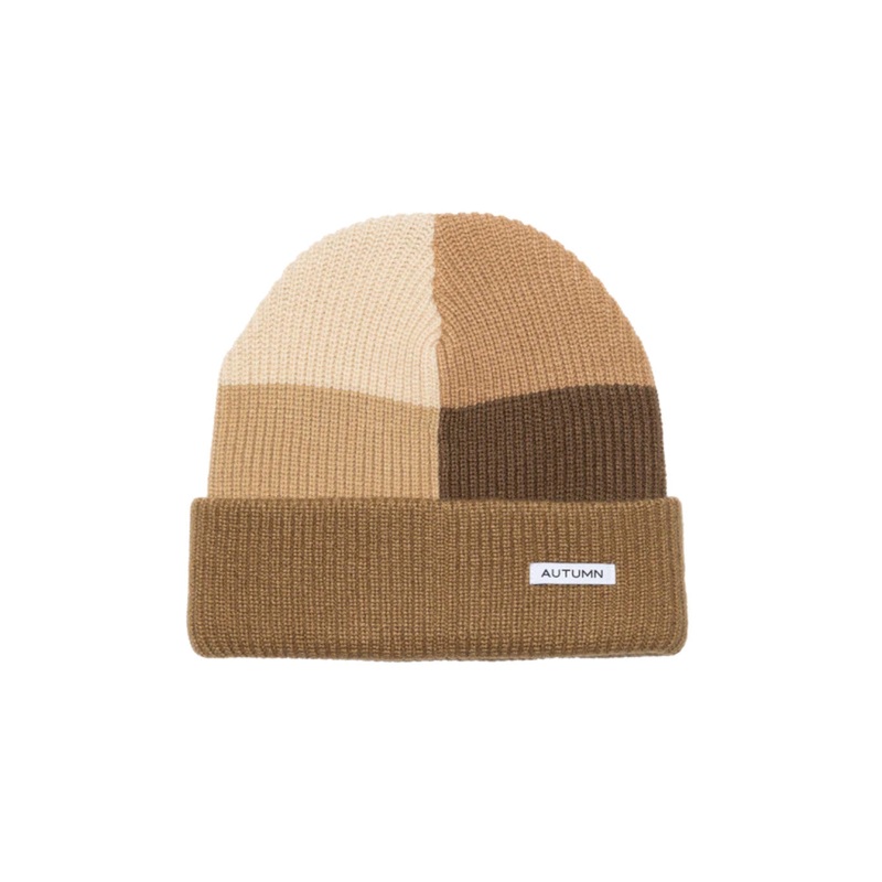PATCHWORK BEANIE|green|gray|sand|S/O
