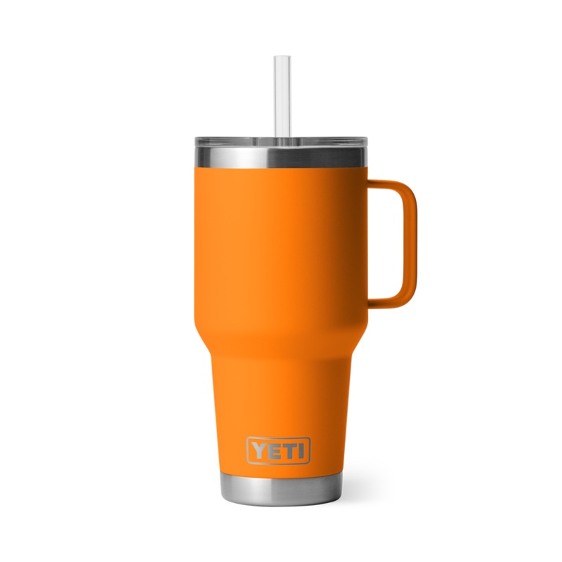 Rambler 35oz Mug w/ Straw Lid|King Crab Orange|Big Wave Blue
