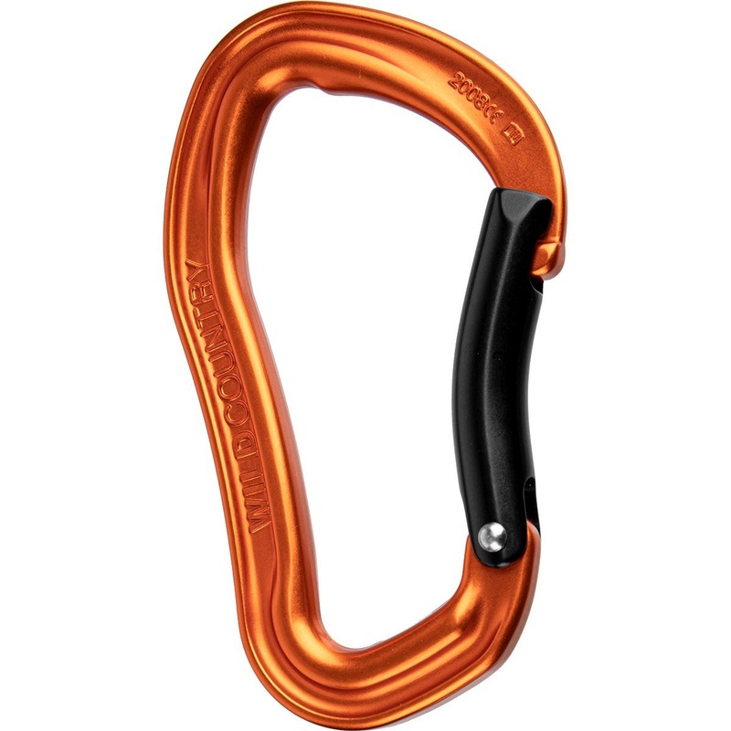 Electron Bent Gate Carabiner|Orange / Black