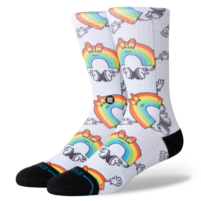Vibeon Crew Sock|Rainbow|Medium|Large