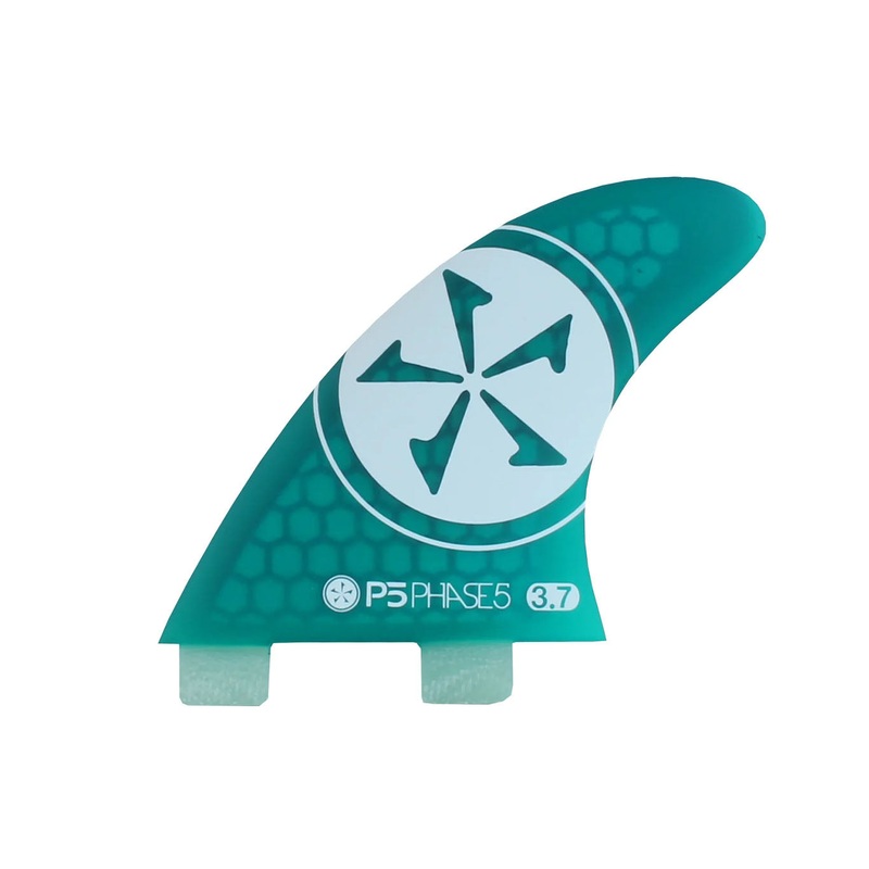 3D HONEYCOMB 3.7 FIN SET|yellow|blue/green|S/O