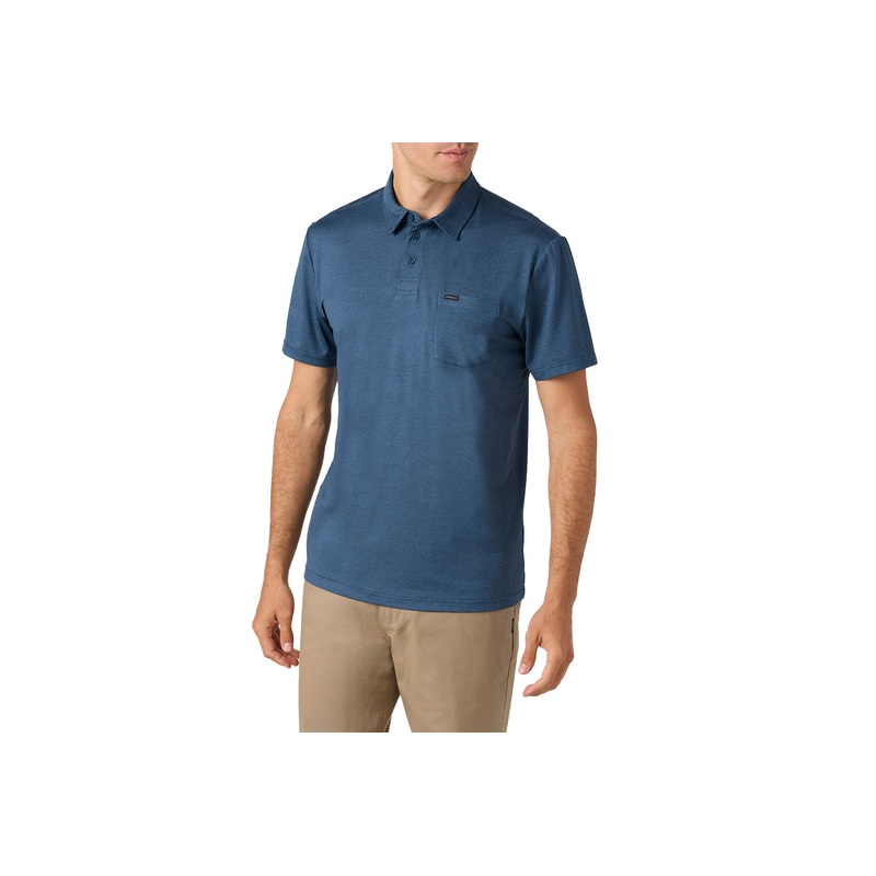 TRVL UPF POLO|navy heather|S|M|L|XL