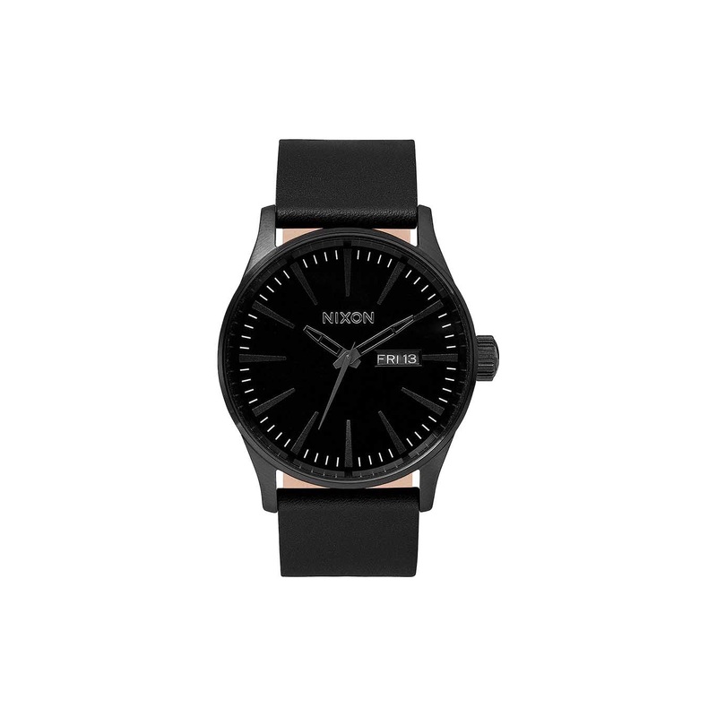 SENTRY LEATHER-ALL BLACK/DARK BLUE