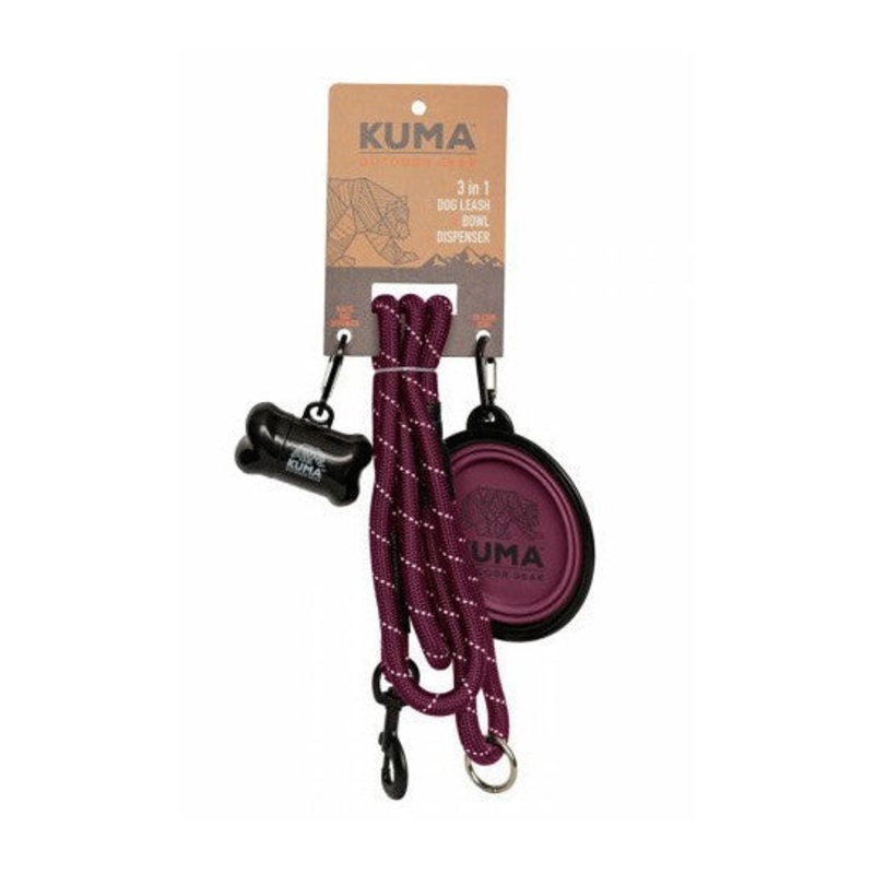 3-in-1 Dog Leash|Purple / Grey|Green / Grey|Aqua / Black|Orange / Grey