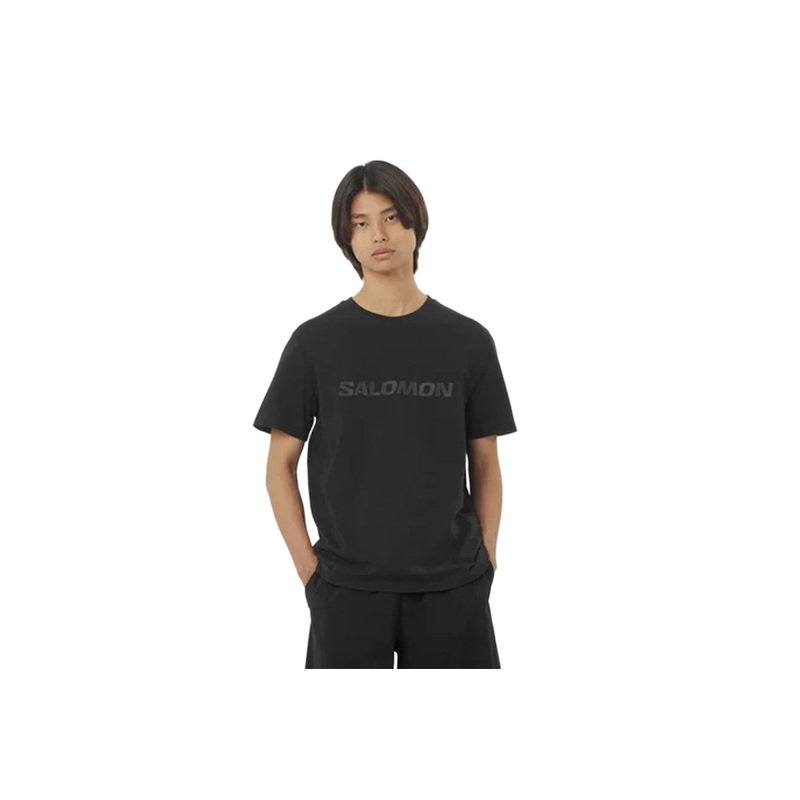 SALOMON LOGO SS TEE|deep black|S|M|L|XL