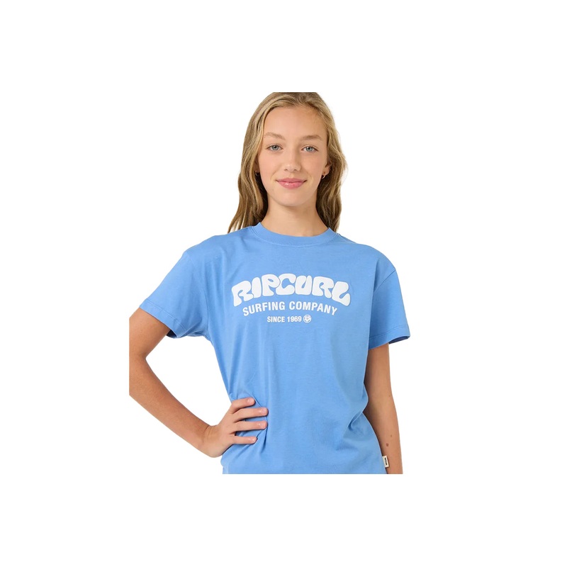 SURF PUFF RELAXED TEE – GIRL|blue|hot pink|purple|10|12|14|8