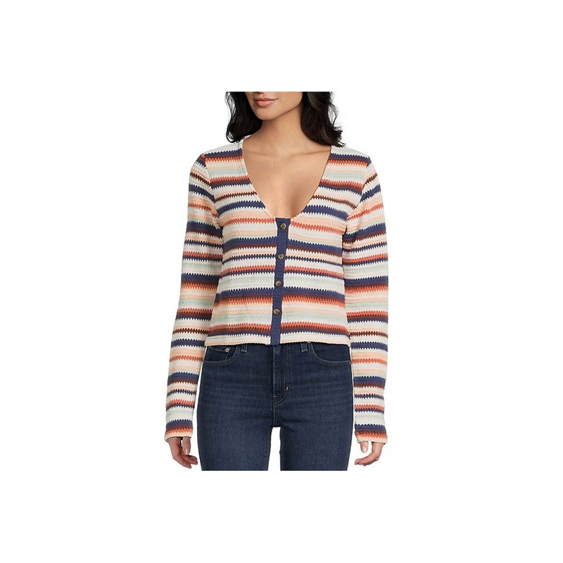BOBBI STRIPE BUTTON|multi|XS|S|M|L
