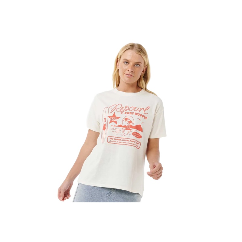 SURF SUPPLY RELAXED T-SHIRT|bone|XS|S|M|L