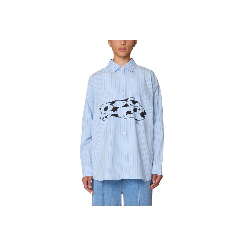 BEVERLY GRAPHIC LS SHIRT|light blue|XS|S|M