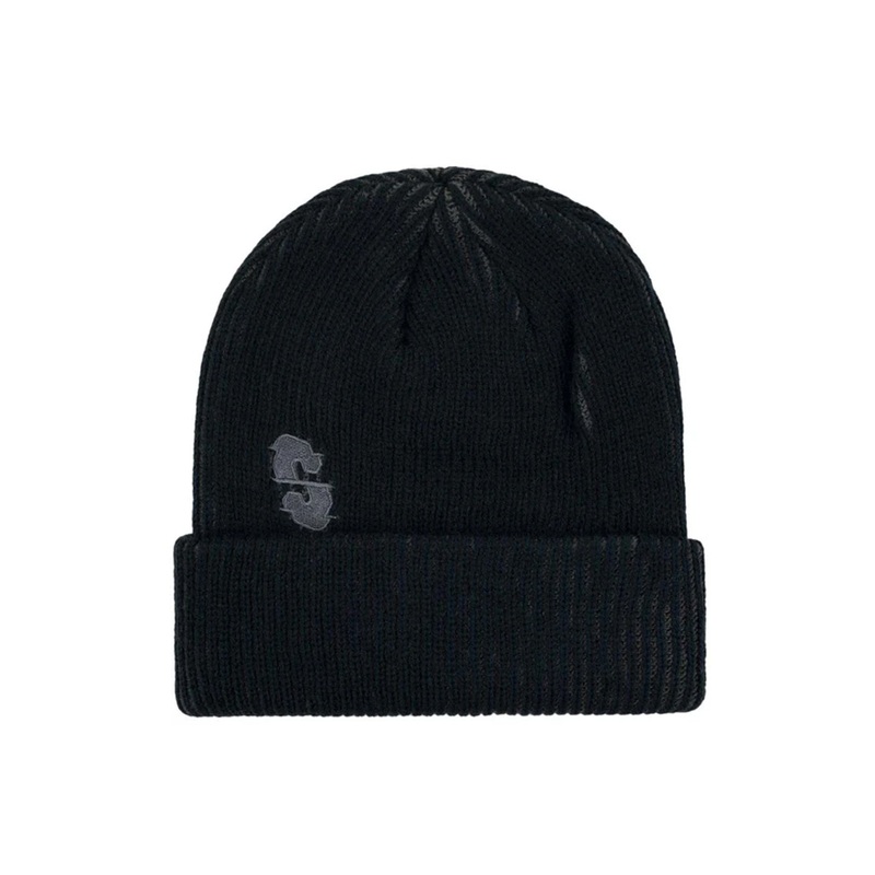 TWO TONE RIB BEANIE|black|marshmallow|O/S