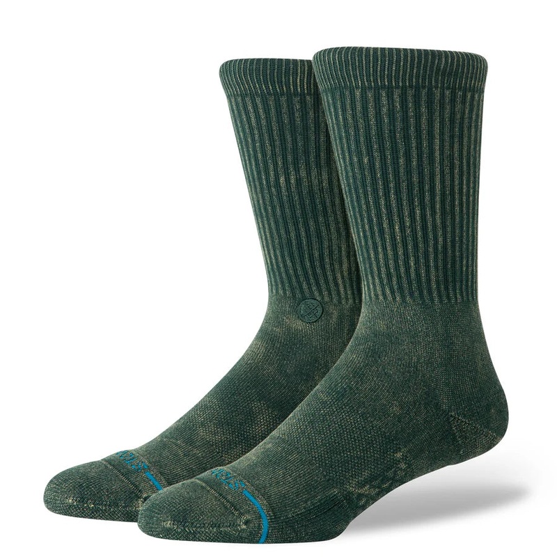 Icon Dyed Crew Socks|Pine|Coral|Sea Green|Small|Medium|Large