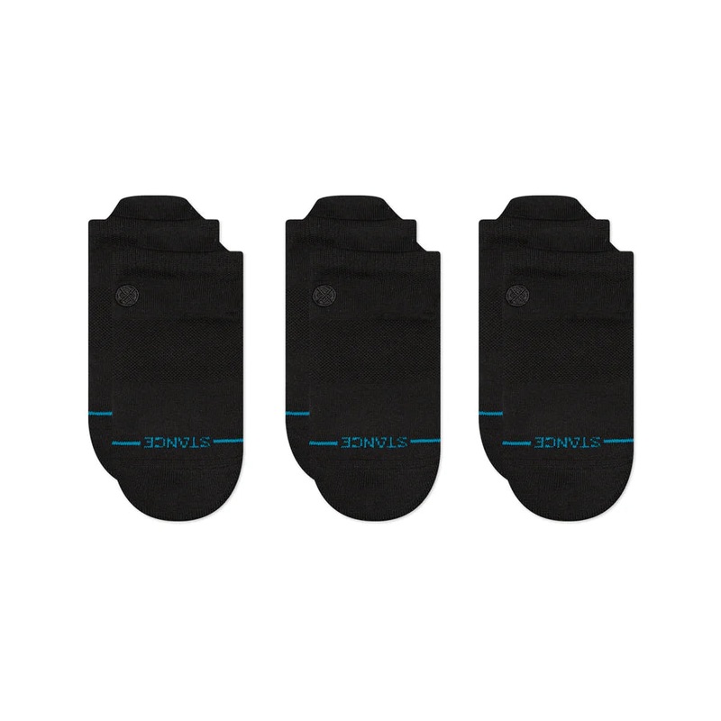 Icon Low Tab Socks | 3 Pack|Black|Small|Medium|Large