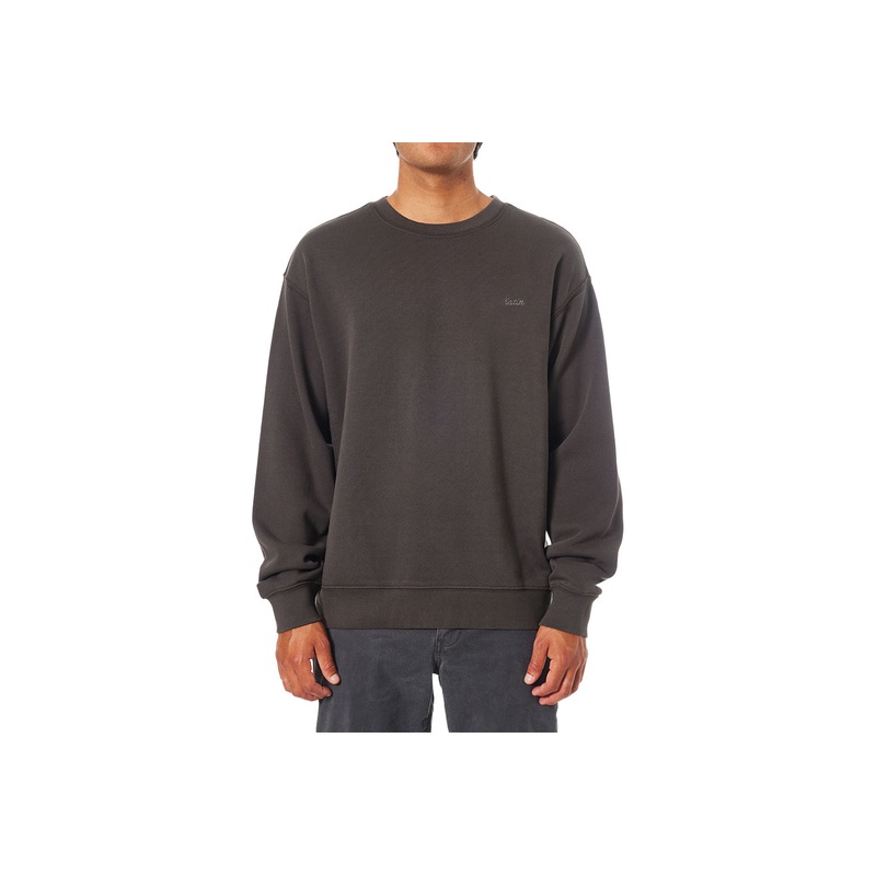 EMB CREW FLEECE|black wash|S|M|L|XL