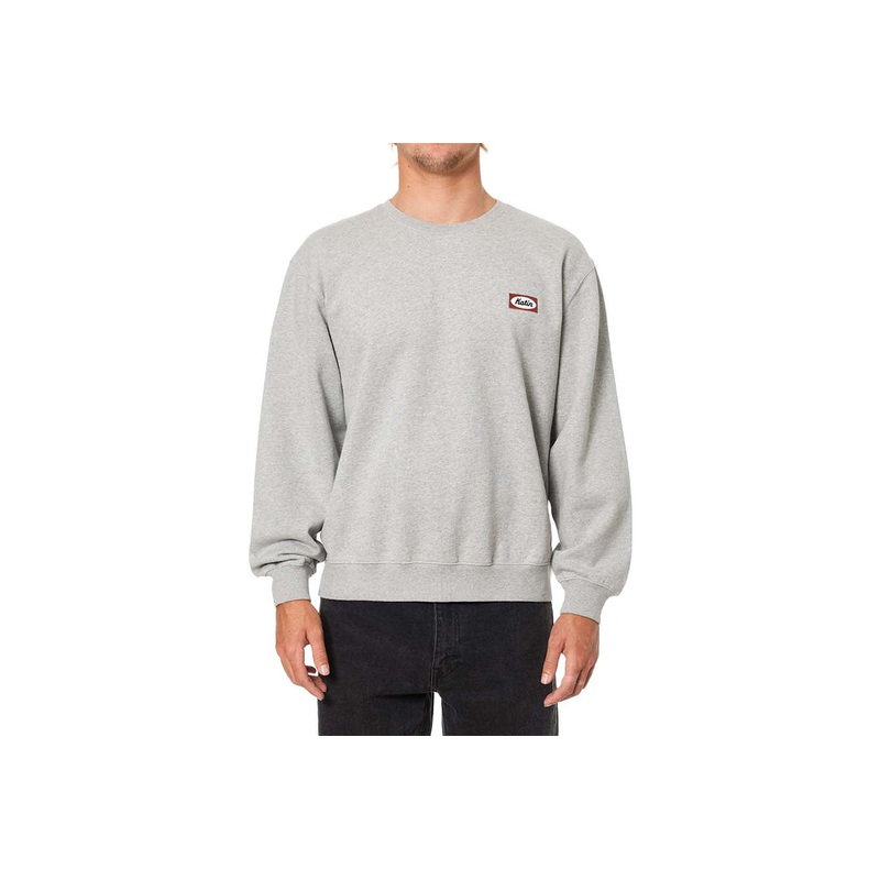 WILLIAMS EMB CREW|heather grey|L