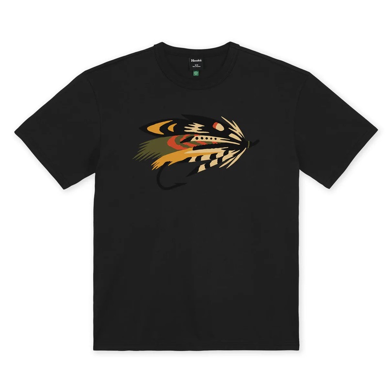 Men’s Salmon Fly T-shirt|Black|Small|Medium|Large|XLarge