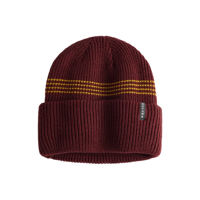 MINI STRIPE BEANIE|burgundy|black|sycamore|O/S