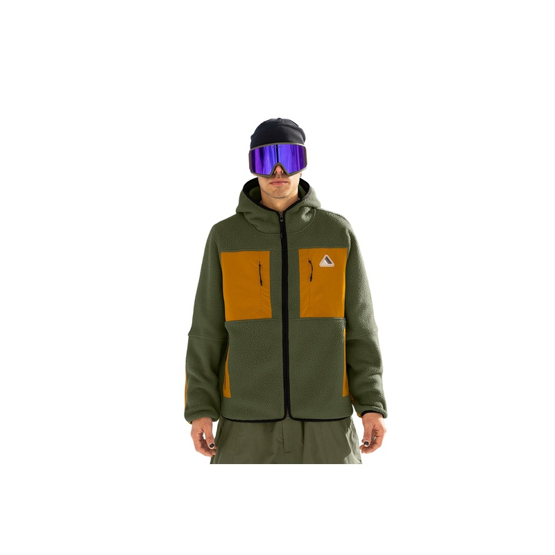 FURTHERANCE FLEECE JACKET|olive/golden b|S|M|L|XL
