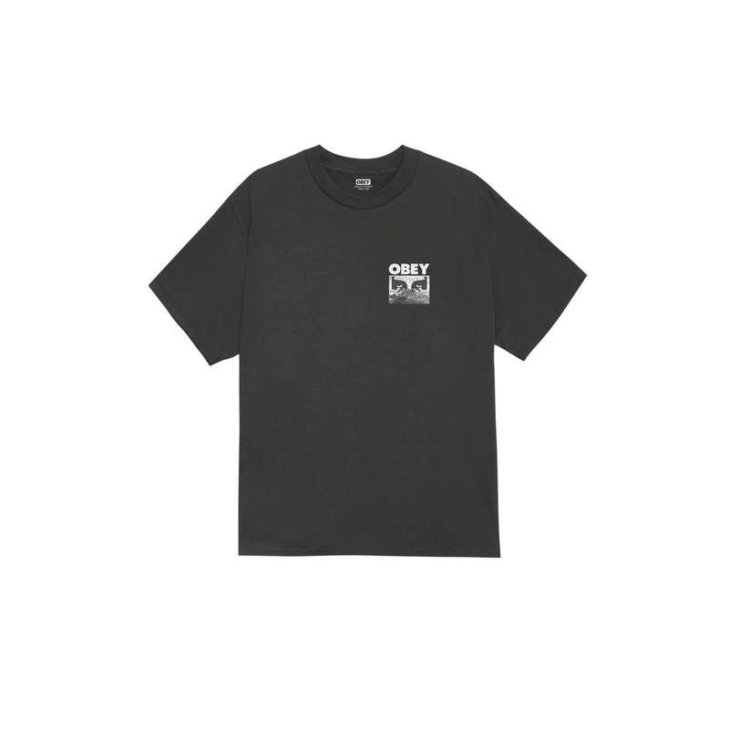 OBEY IN A DIFFERENT PLACE TEE|vintage black|M|L|XL