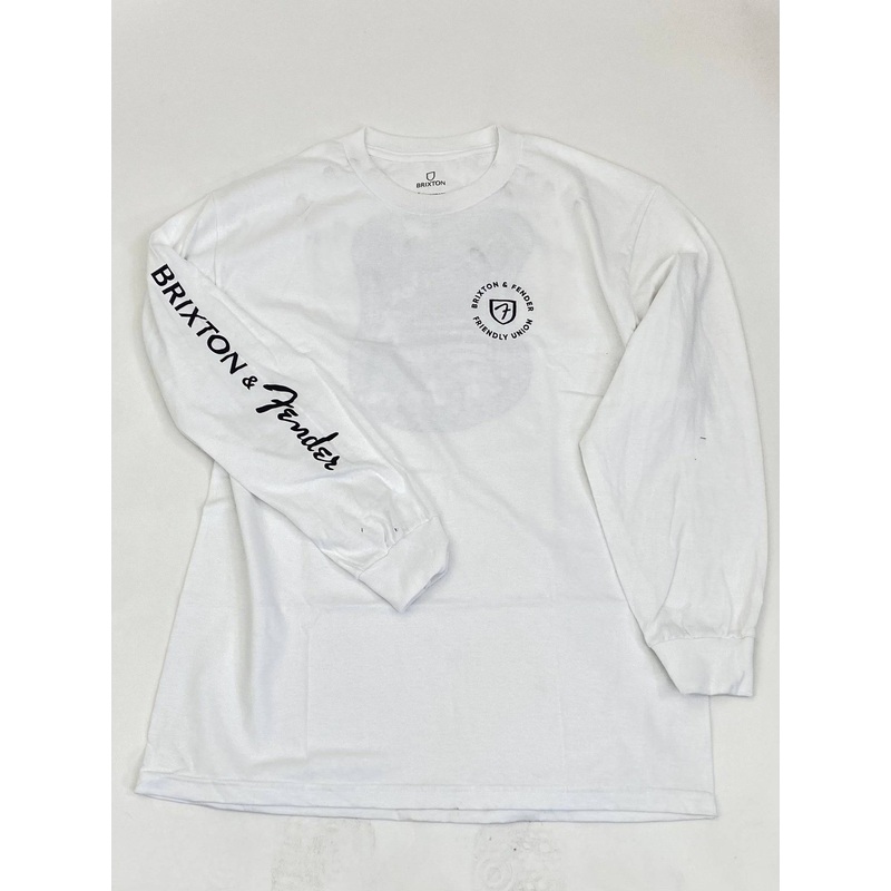Brixton Fender Highway Standard long Sleeve Tee in White