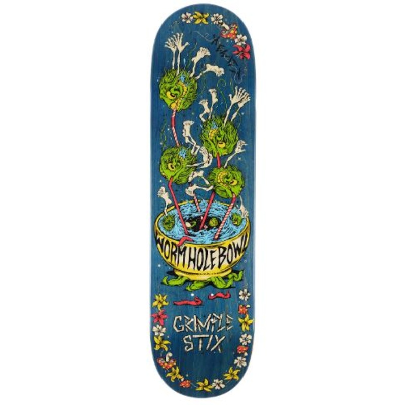 Anti Hero Hewitt on Vacation Grimple Stix Skateboard Deck in 8.85