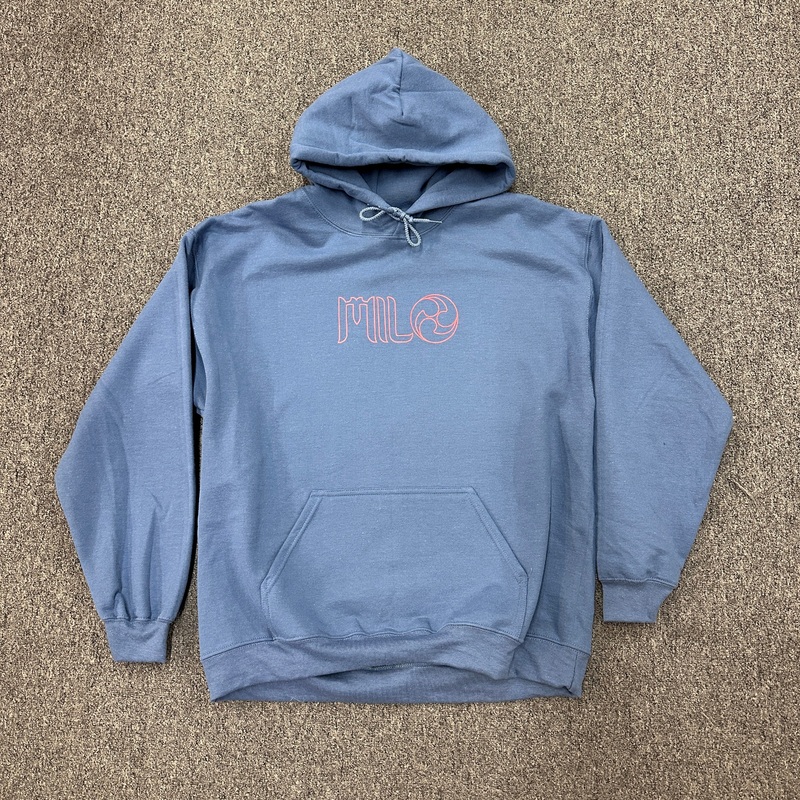 Milosport x Ronin Heavyweight Hoodie in Indigo Blue