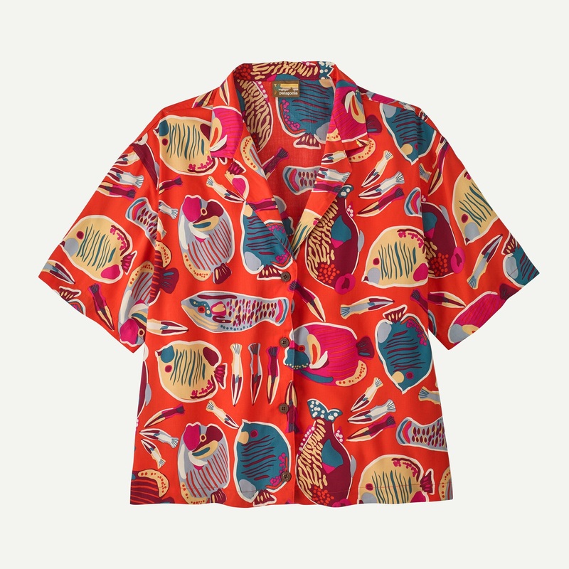 Women’s Tidal Threads Shirt|Wrasse: Pollinator Orange|Wrasse: Wetland Blue|XSmall|Small|Medium|Large|XLarge