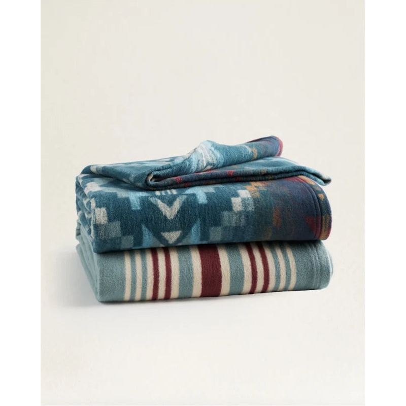 Carico Lake/Stripe Organic Cotton Throw Pack